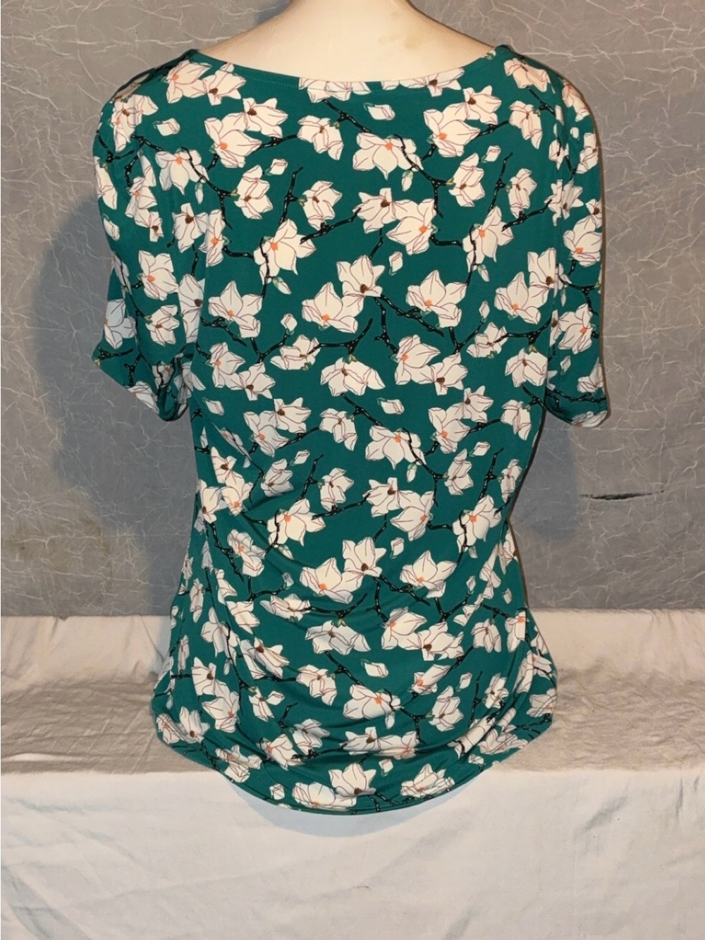 NWT Catherine Malandrino Green Floral Blouse XL - Picture 3 of 5